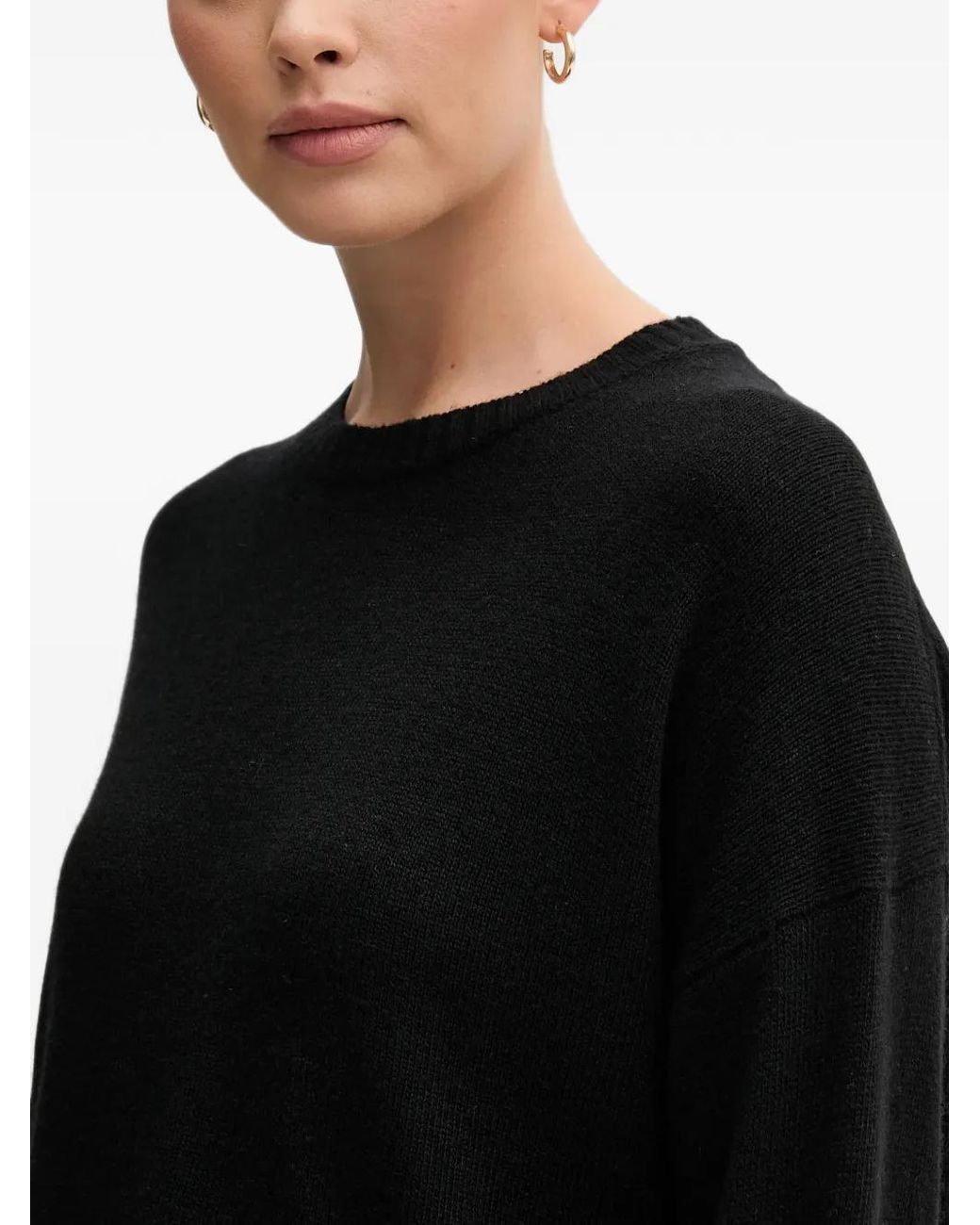 Benetton Black Crew-Neck Sweater