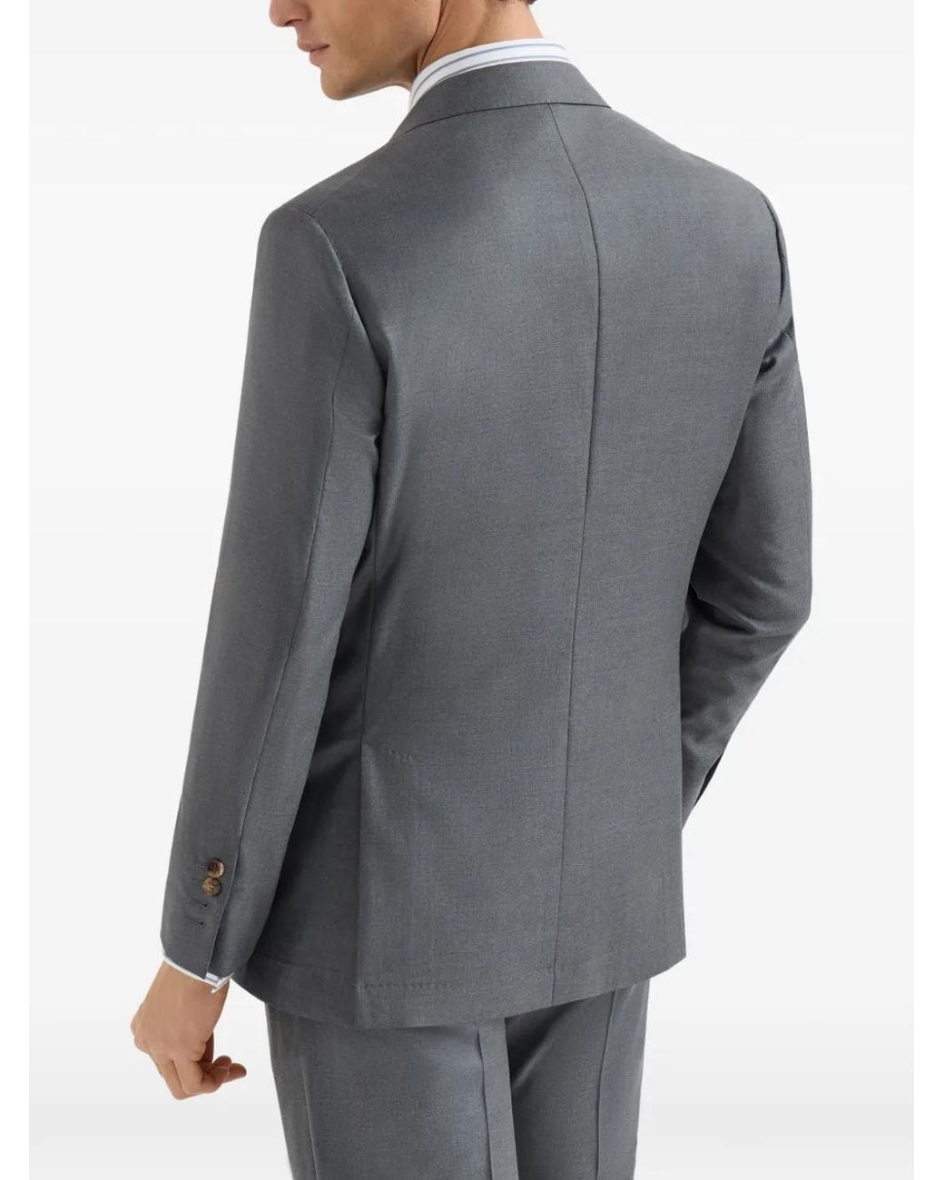 Brunello Cucinelli Blue Super 150S Virgin-Wool Four Season Batavia Twill Blazer for men