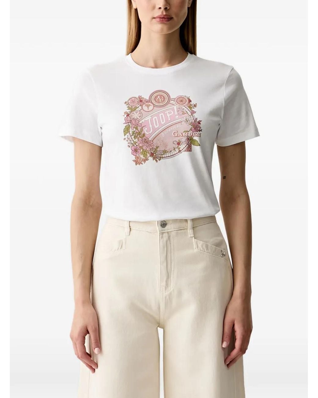 Joop! White Floral-Print T-Shirt