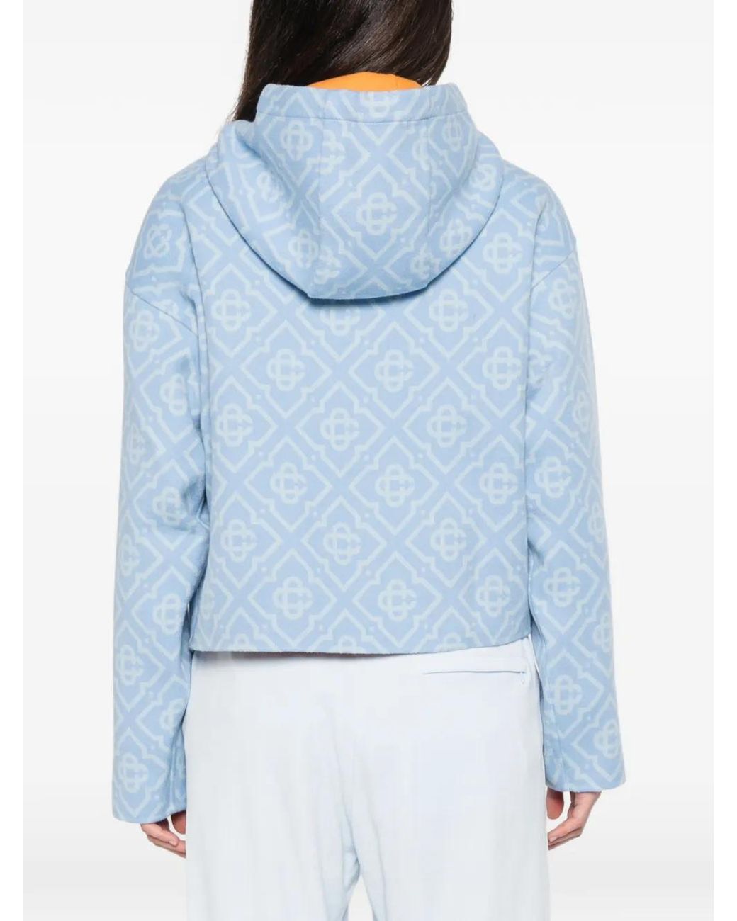 Casablanca Blue Monogram Hooded Jacket