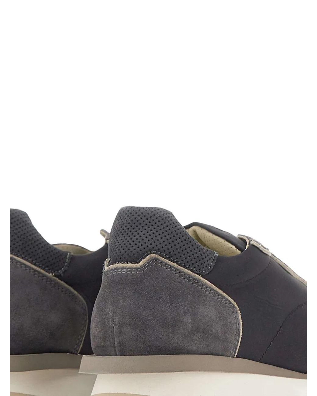 Eleventy White Suede-Panelled Sneakers for men