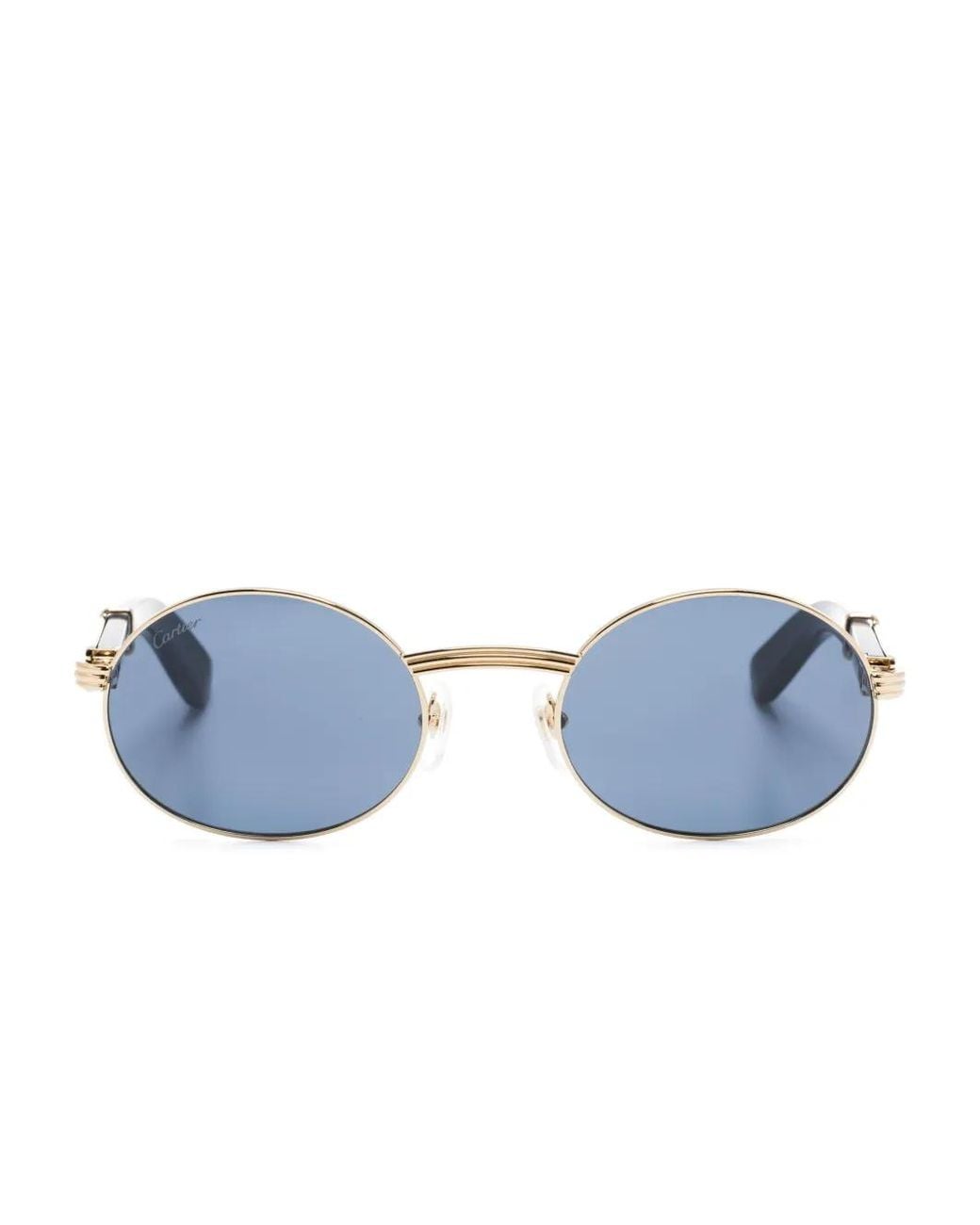 Cartier Blue Première De Cartier Oval-Frame Sunglasses