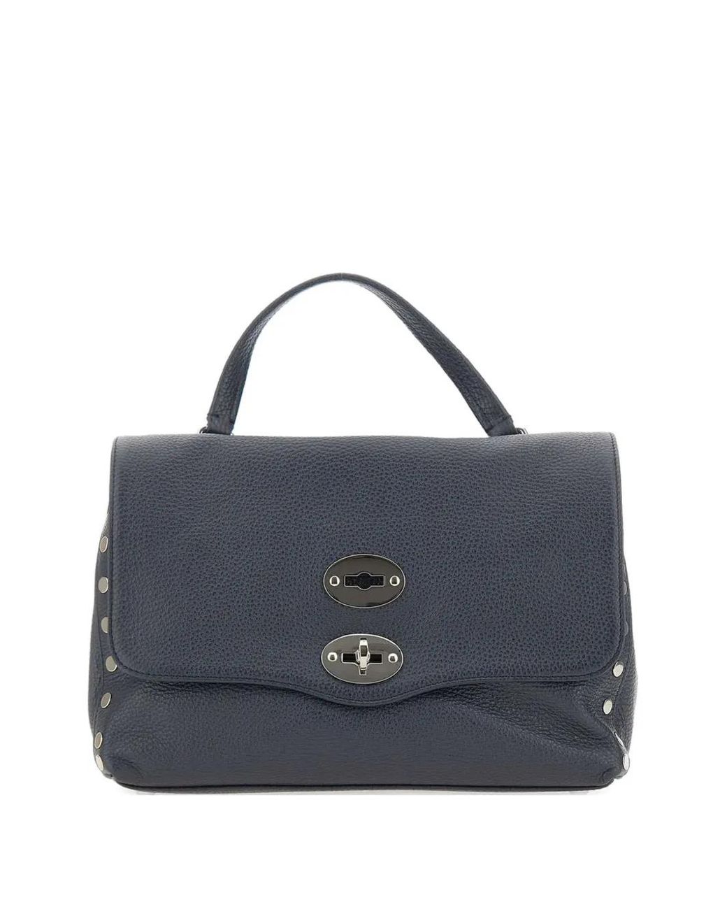 Zanellato Blue Petit Sac À Main Postina À Clous