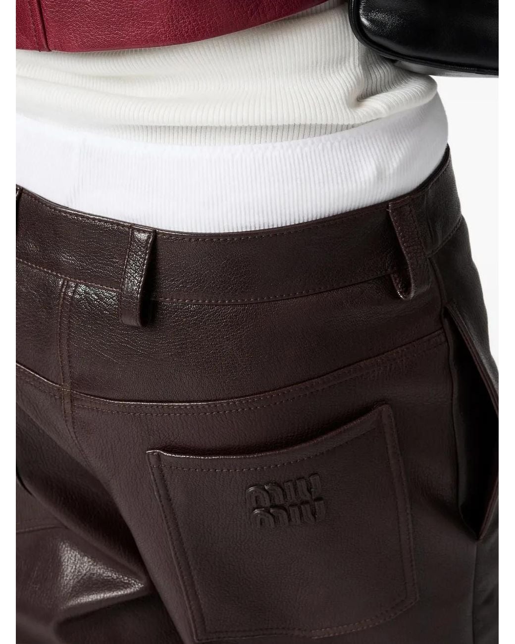 Miu Miu Brown Leather Pants