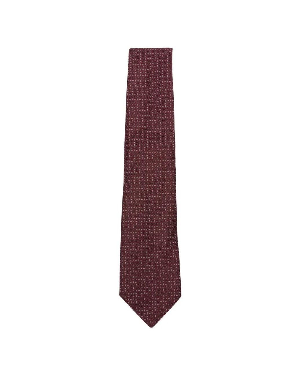 Canali Purple Micro-Pattern Silk Tie for men