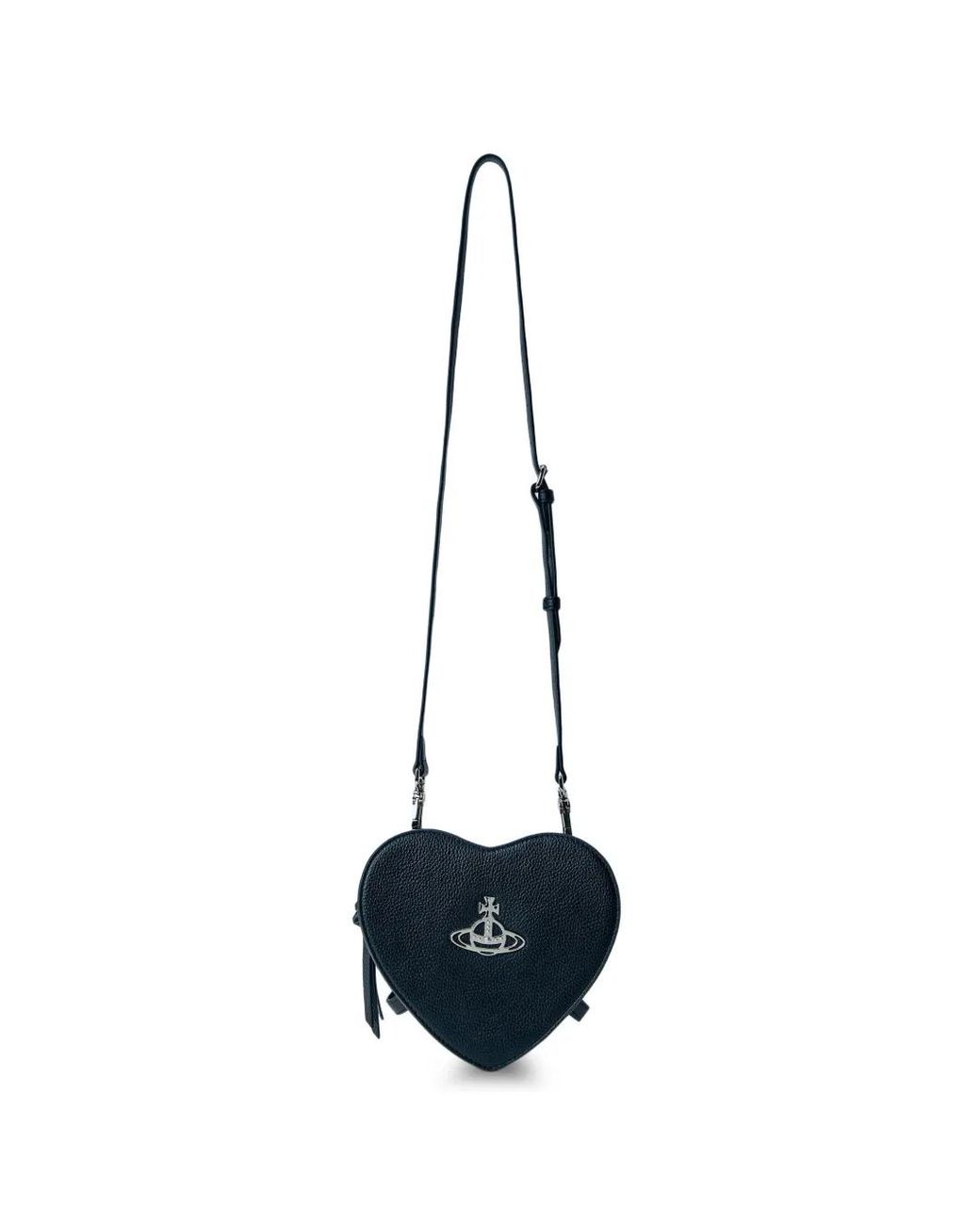Vivienne Westwood Blue Louise Heart Textured Crossbody Bag