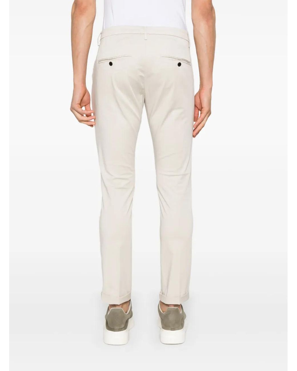 Dondup White Gaubert Chinos for men