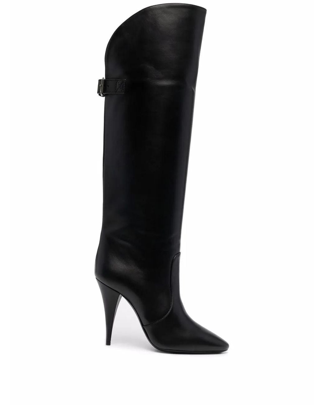 Saint Laurent Black Knee-High 110Mm Harper Boots