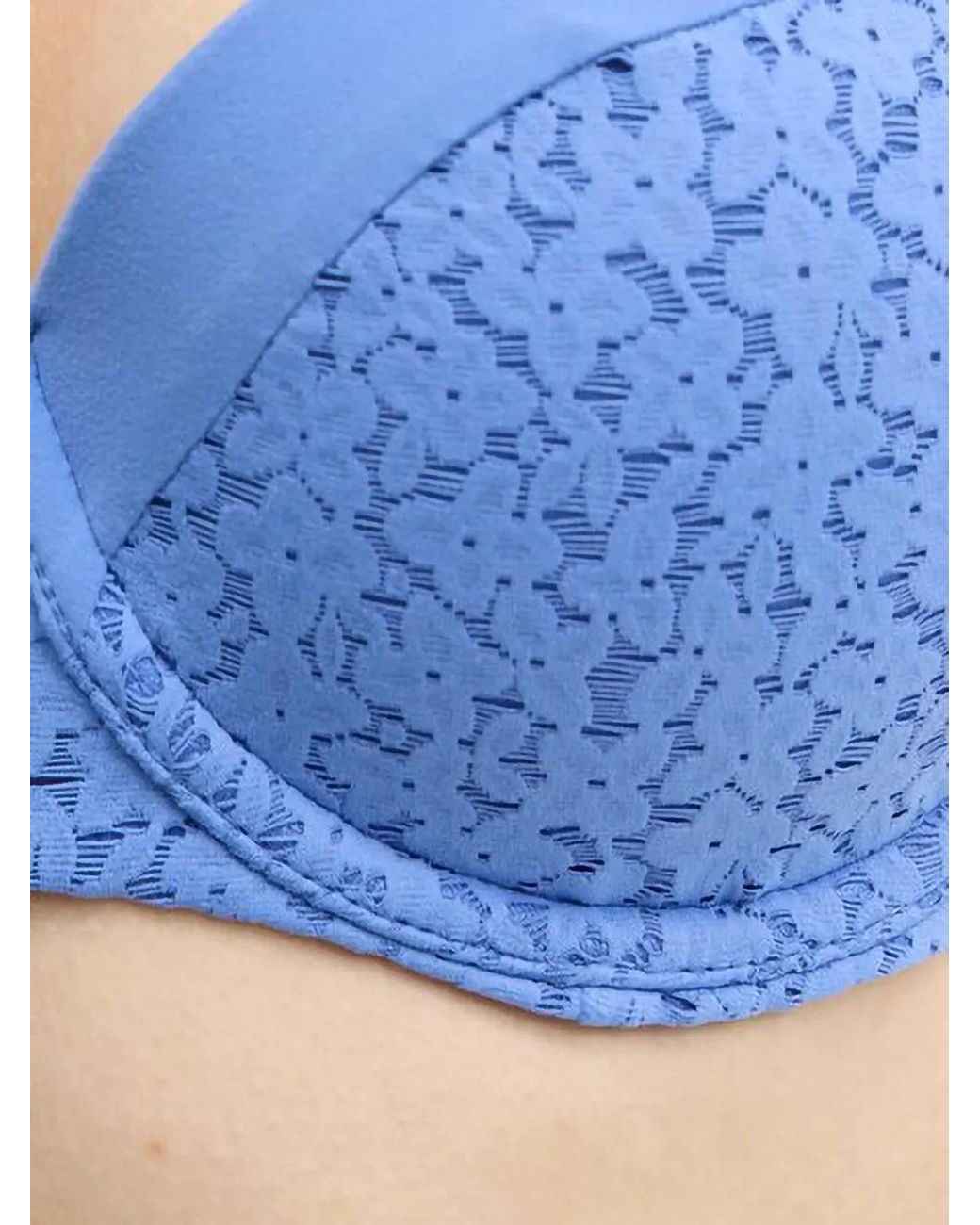 Chantelle Blue Easyfeel Norah Floral-Lace Underwired Bra