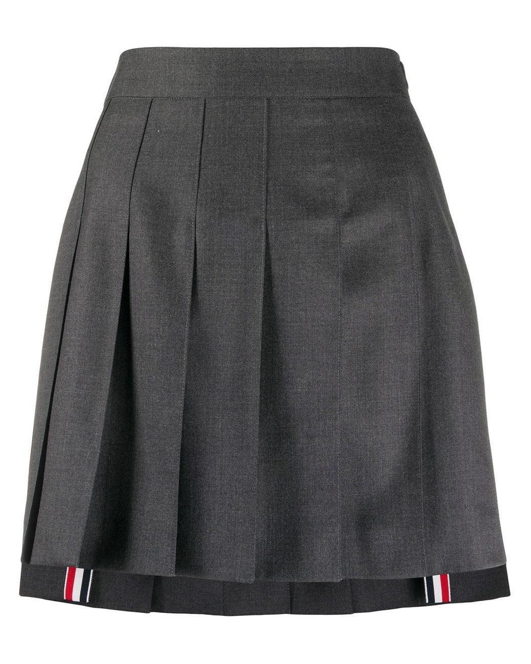 Thom Browne Wool School Uniform Pleated Skirt in Grey (Gray) - Lyst