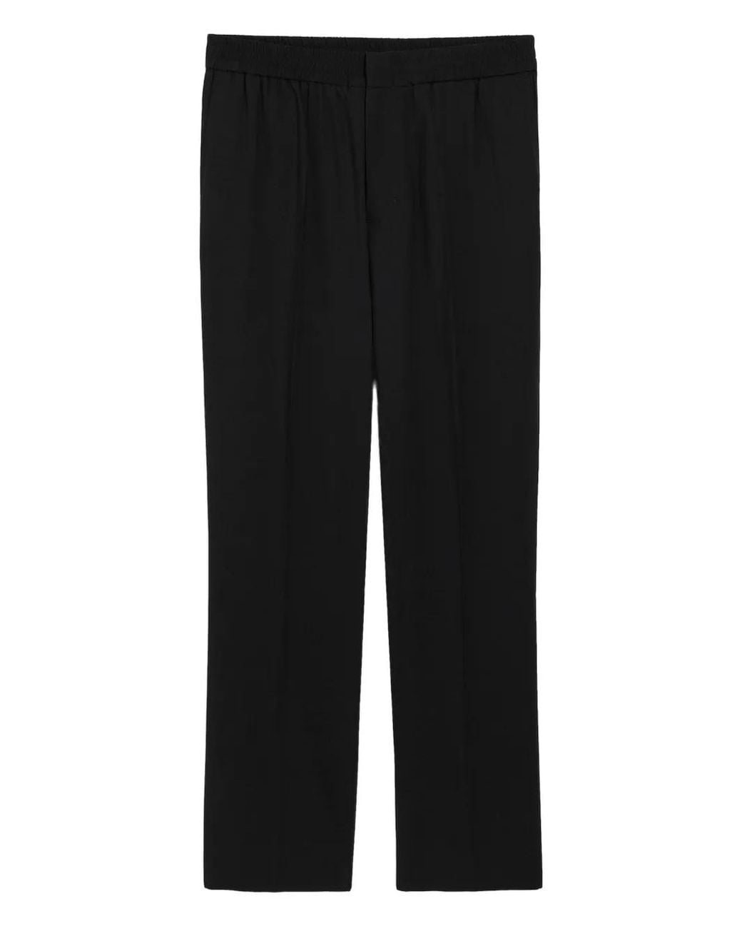 AMI Black Elasticated Waist Trousers for men