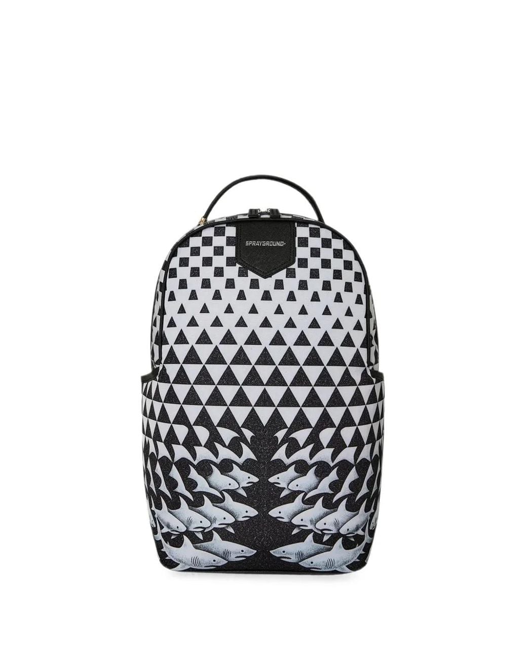 Sprayground White Illusion Fusion Shark Backpack for men