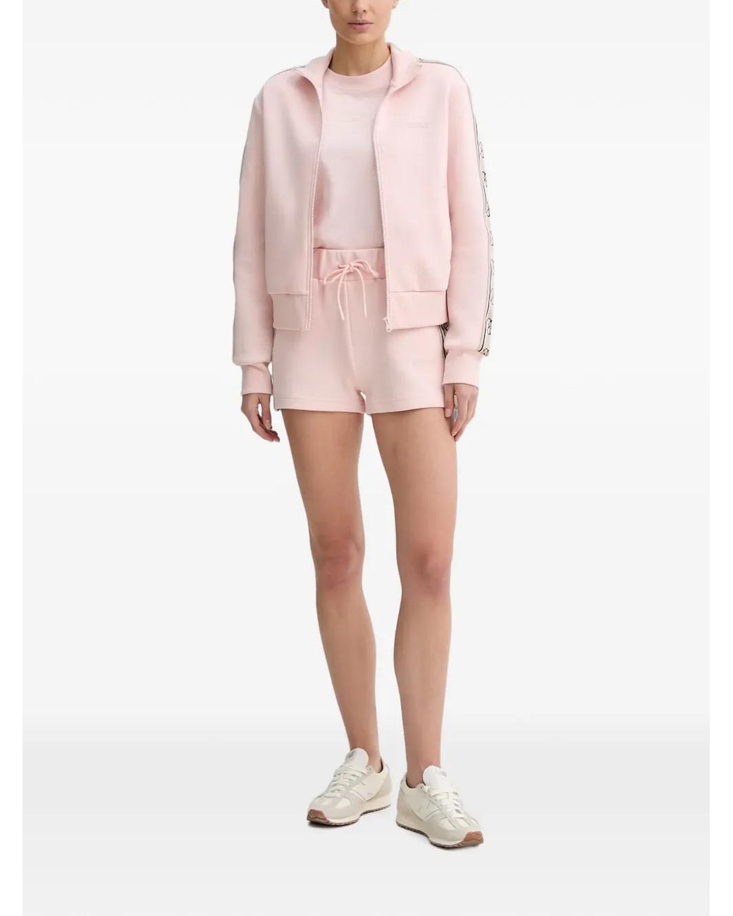 Guess Pink Side Logo Tape Sweatshirt