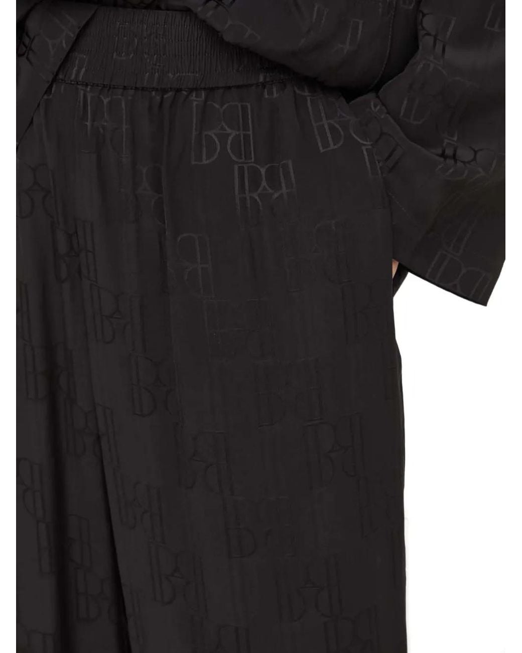 Herskind Black Hose Mit Monogrammmuster