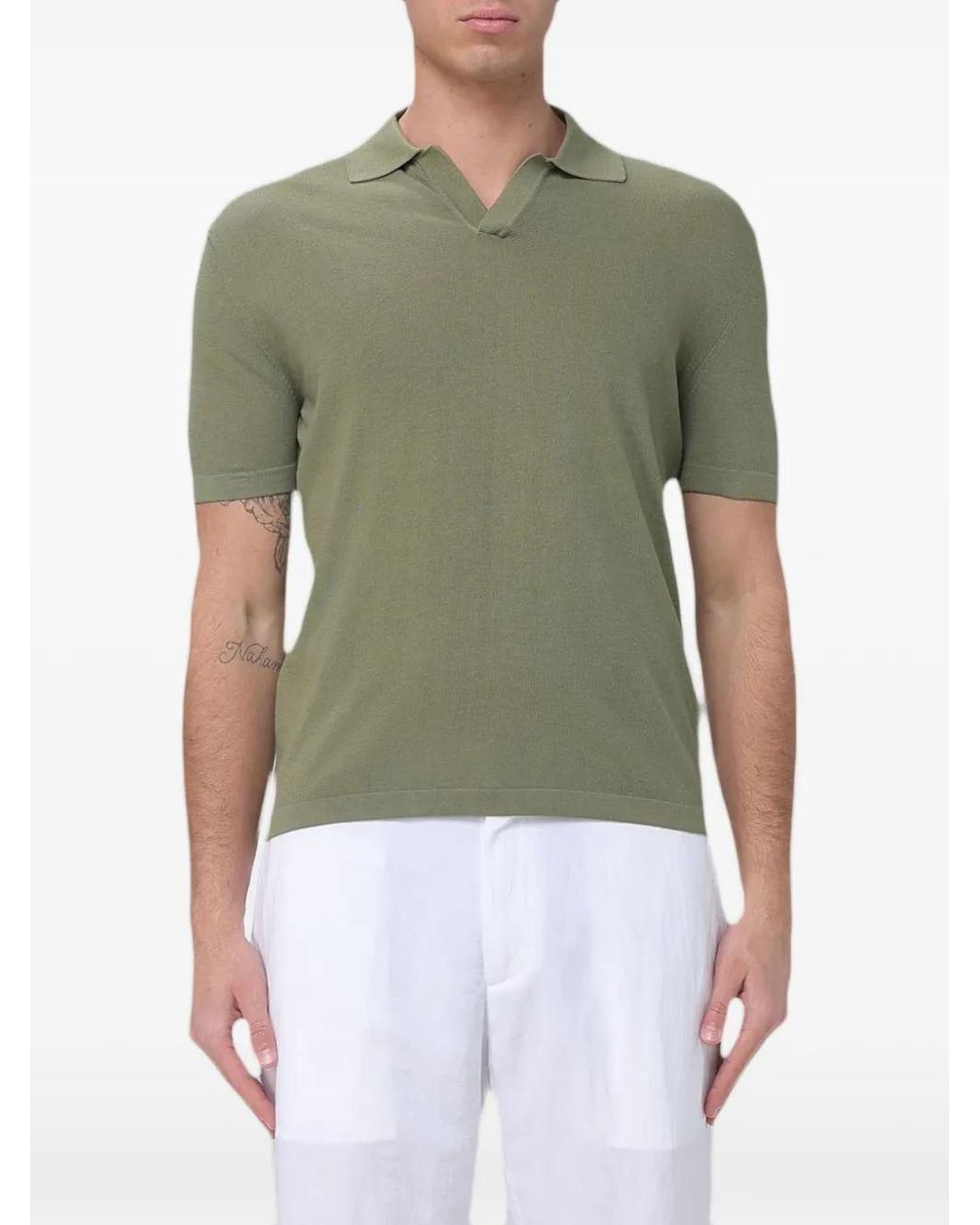 Brooksfield Green Chemise À Manches Courtes for men