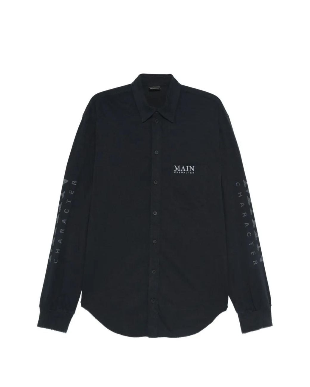 Balenciaga Black Main Character Long-Sleeved Shirt for men
