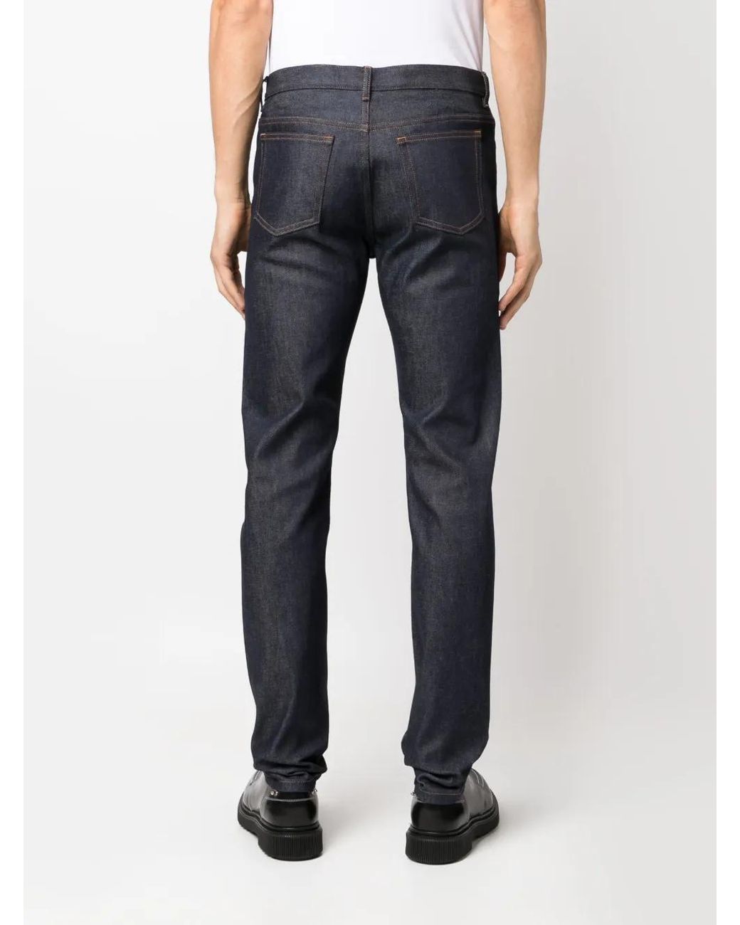 A.P.C. Blue Straight-Leg Jeans for men