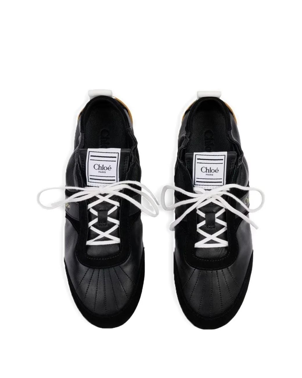 Chloé Black Kick Nylon And Suede Sneakers