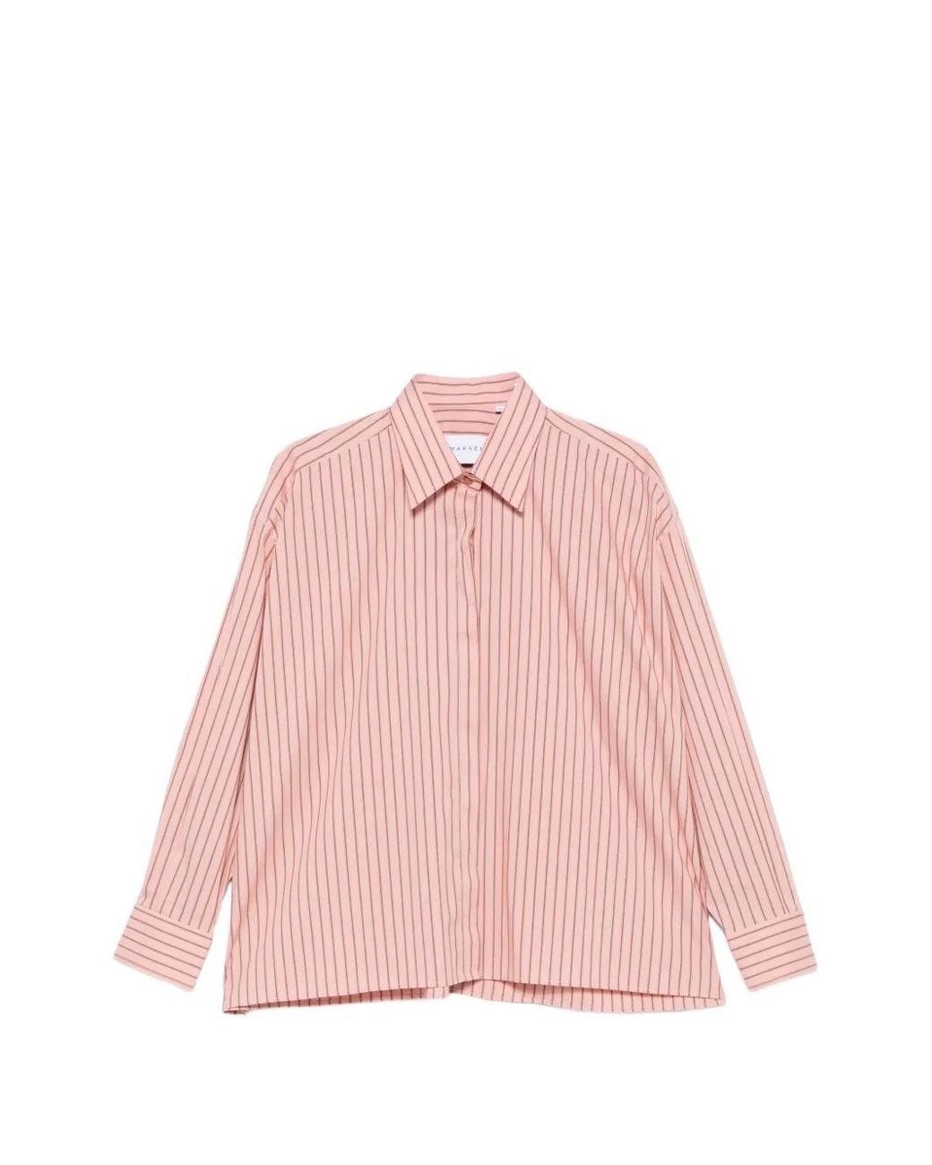 Camisa A Rayas Verticales MARSĒM de color Pink