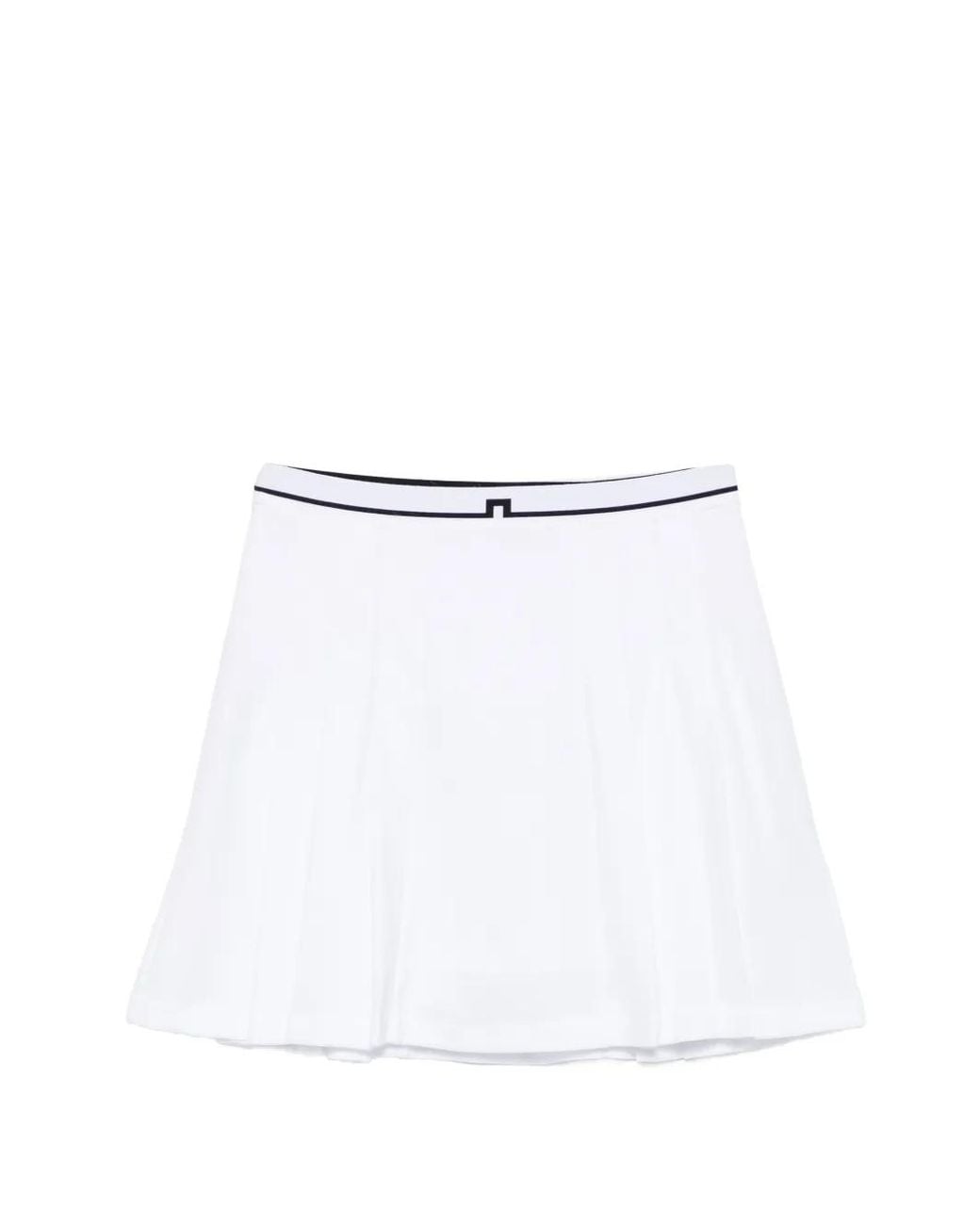 J.Lindeberg White Pleated Trim Short Skirt