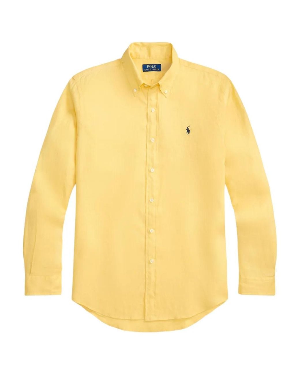 Polo Ralph Lauren Yellow Logo-Embroidered Button-Down Shirt for men