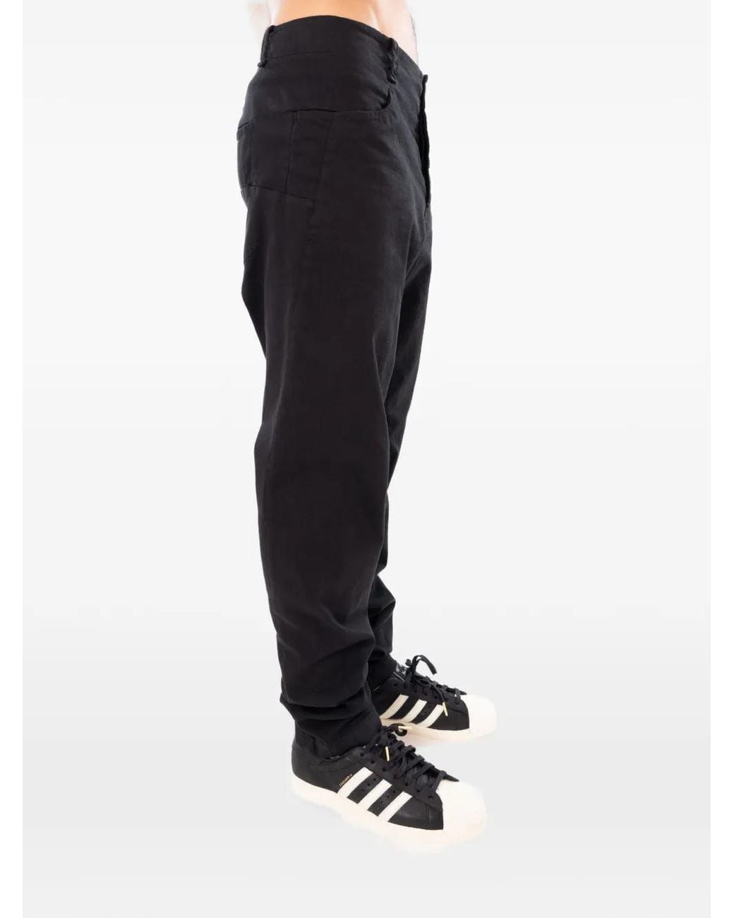 Transit Black Slim-Fit Five-Pocket Trousers for men