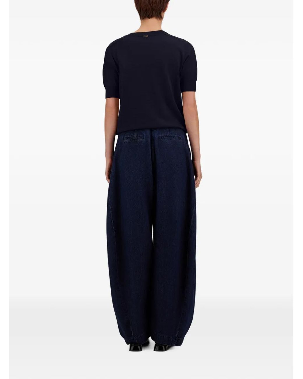 Herno Blue Stocking-Stitch T-Shirt