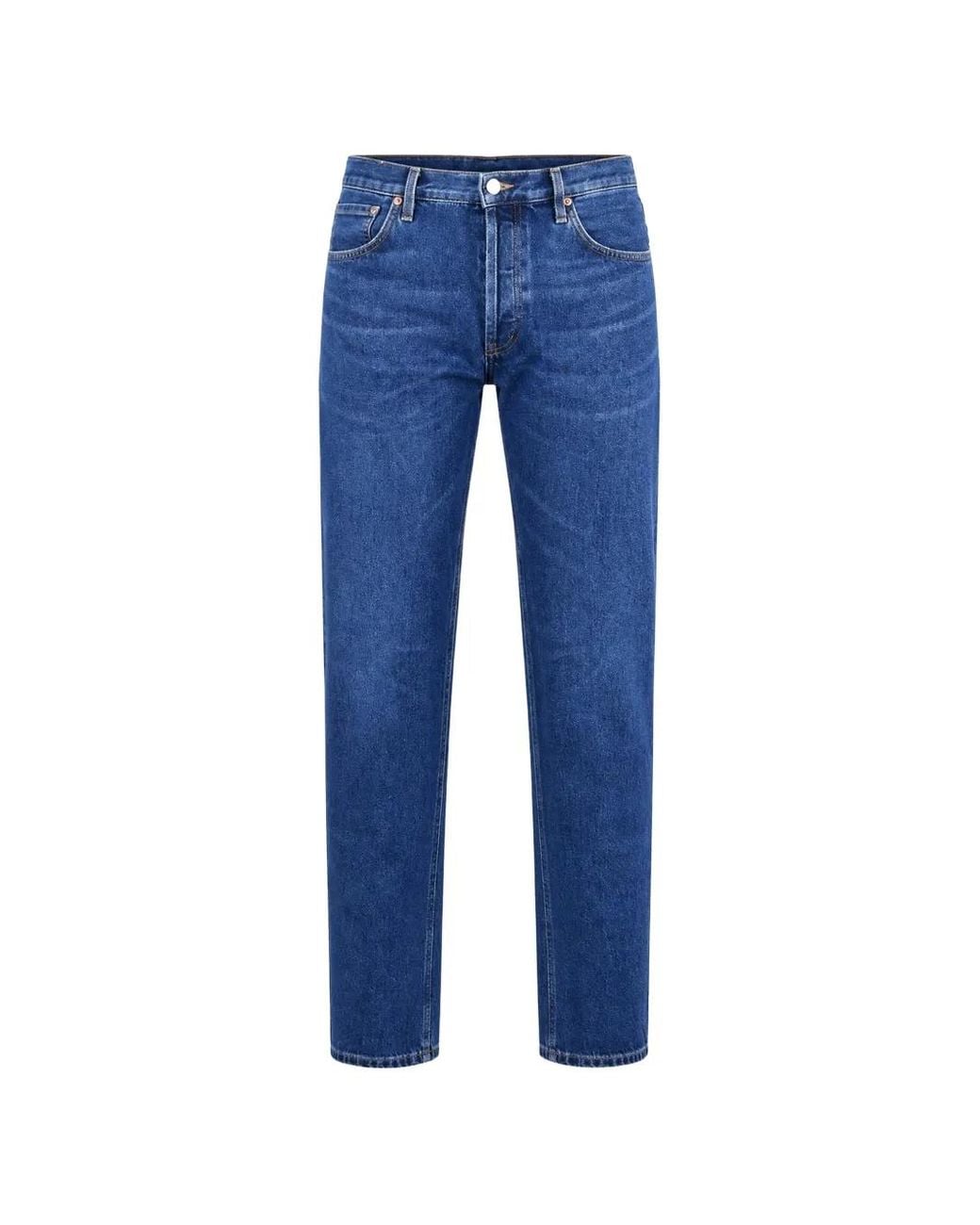 Dondup Blue Contrast-Stitched Jeans for men