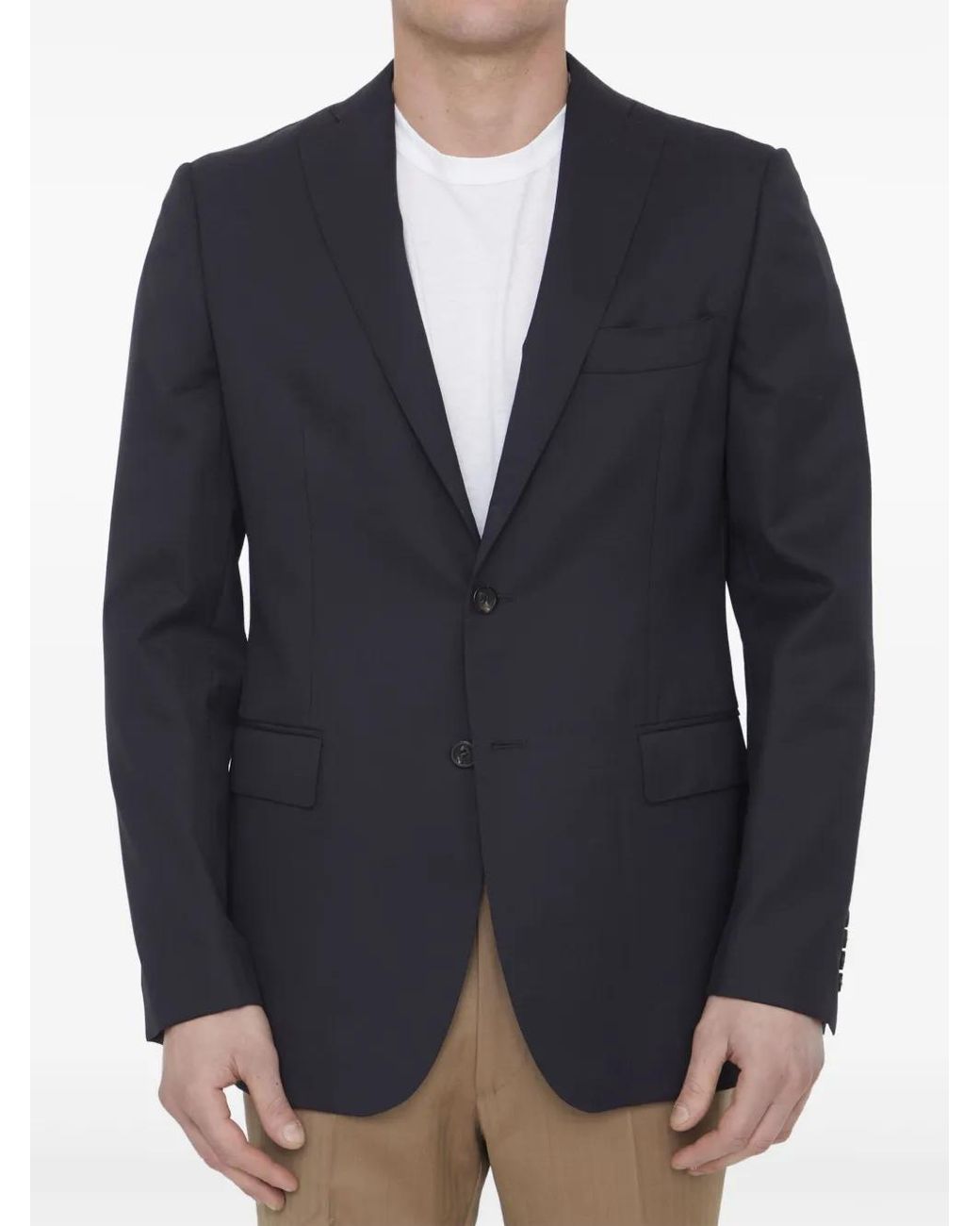 Tonello Blue Wool Blazer for men