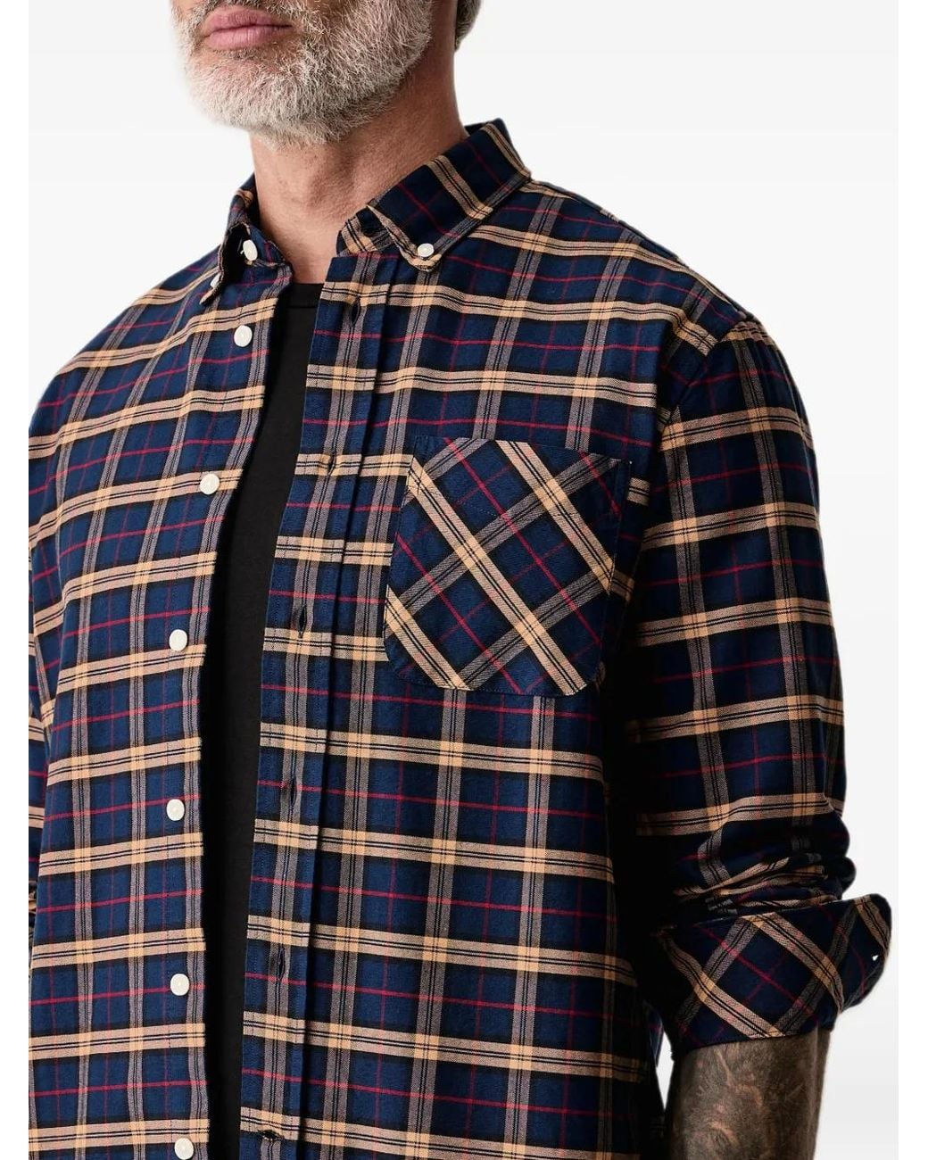 Barbour Blue Forth Authentic-Fit Long-Sleeved Shirt for men