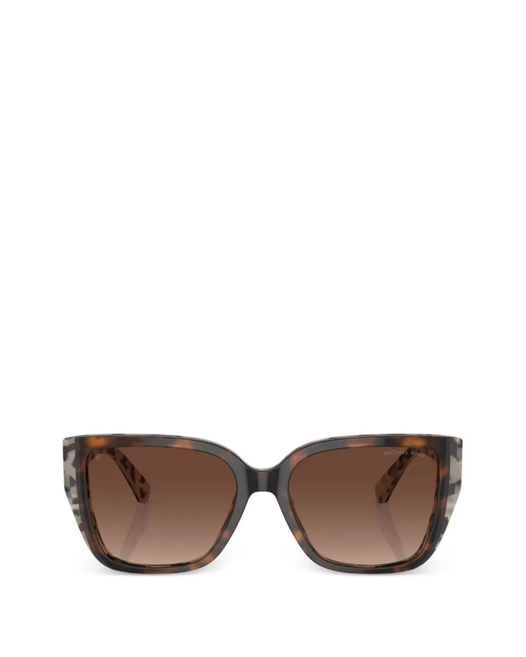 Michael Kors Brown Acadia Rectangle-Frame Sunglasses
