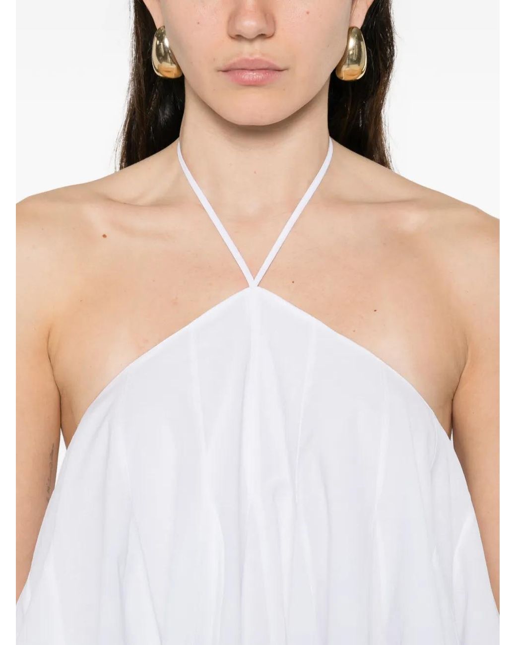 Jacquemus White Triangle Mini Dress