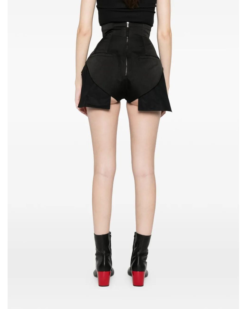 Rick Owens Black Dirt Cutoffs Buttoned-Pockets Shorts