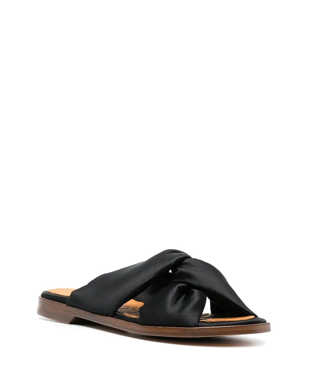 Chie Mihara Black Wamuza Knot-Detail Sandals