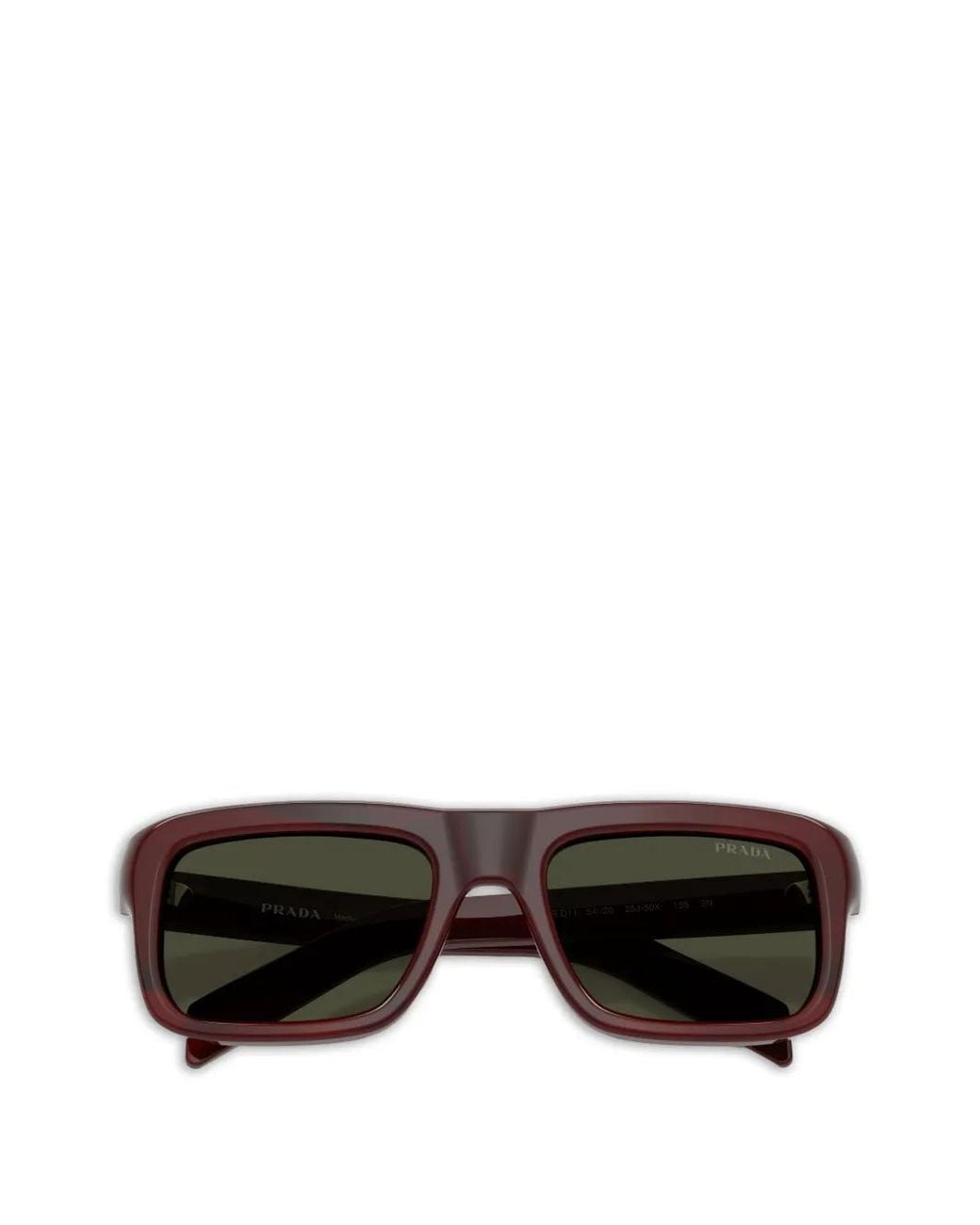 Prada Sonnenbrille Mit Eckigem Gestell in Gray für Herren
