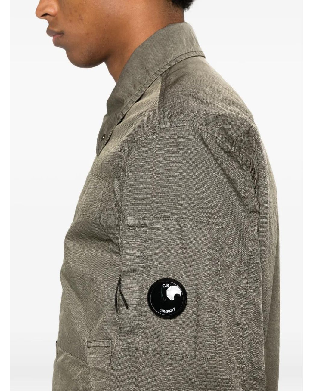 C P Company Gray Button Jacket for men