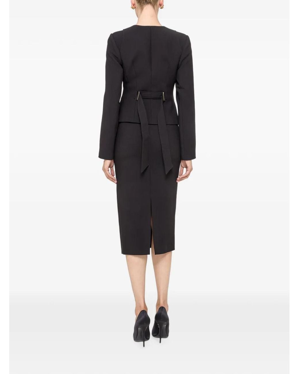 Nissa Black Jupe Mi-Longue À Taille Haute