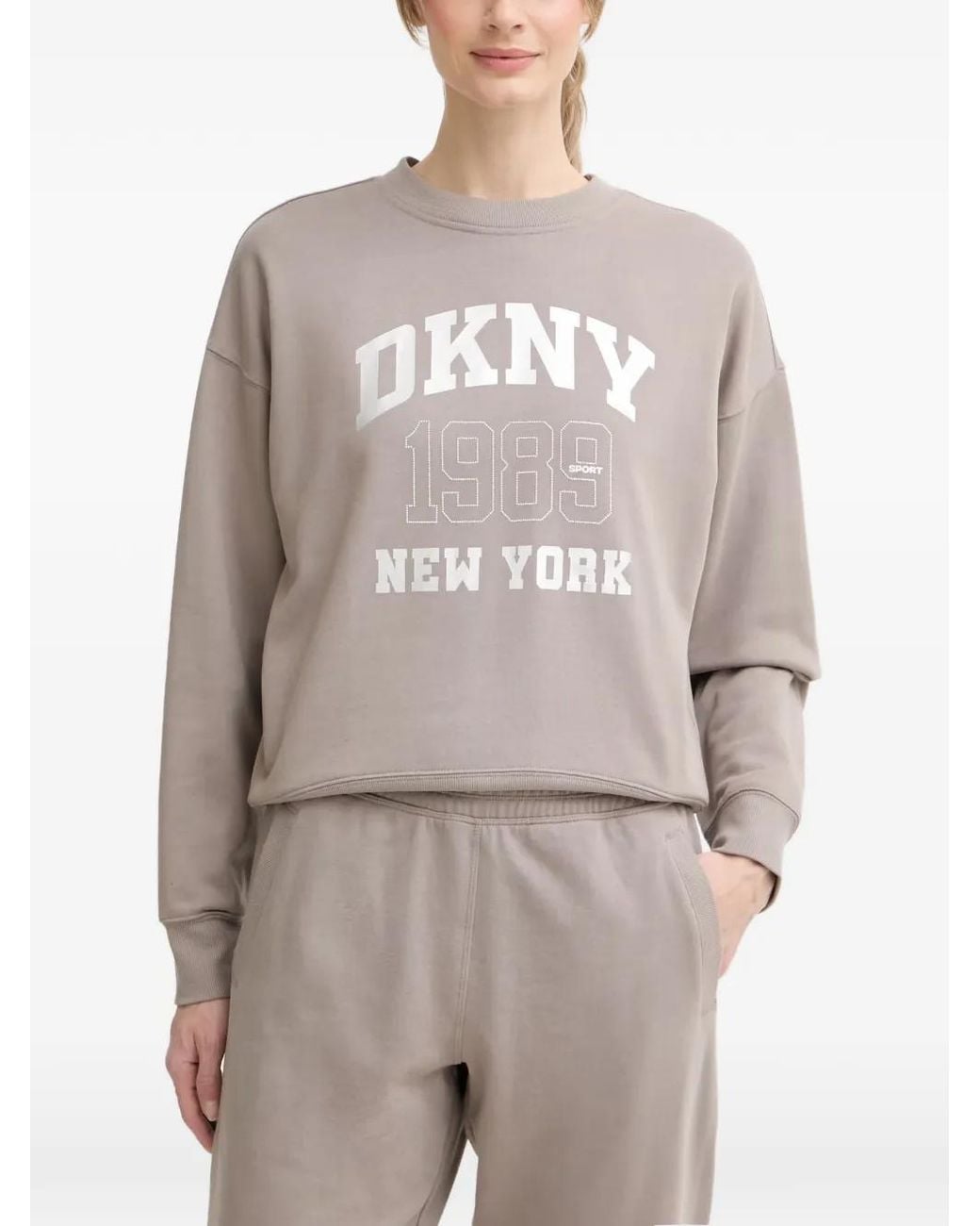 DKNY Gray Sweat À Logo Imprimé