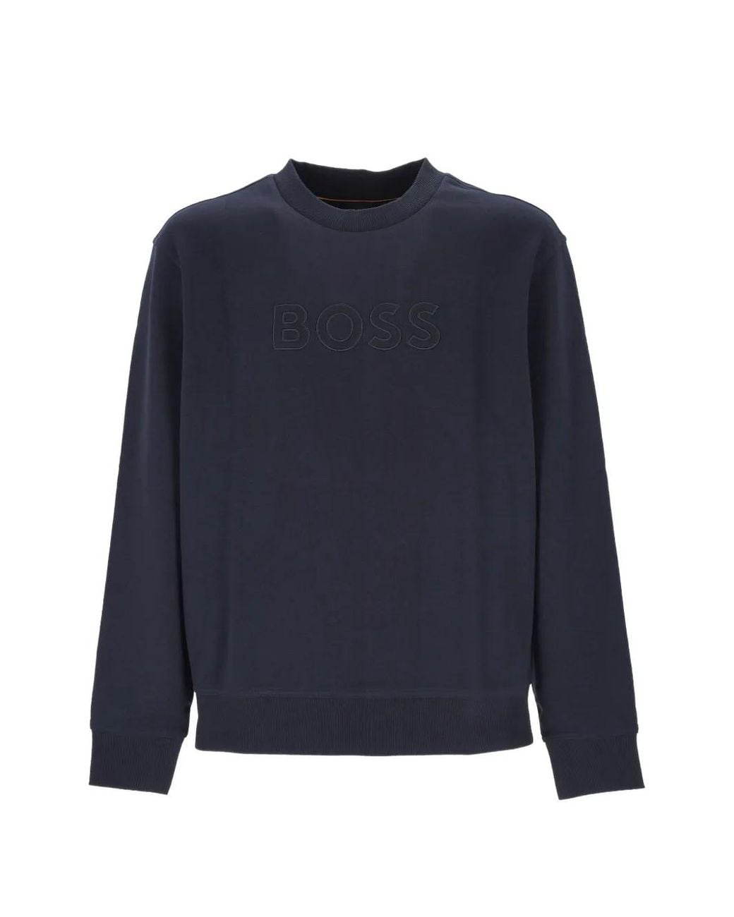 Boss Blue Relaxed-Fit Sweatshirt for men