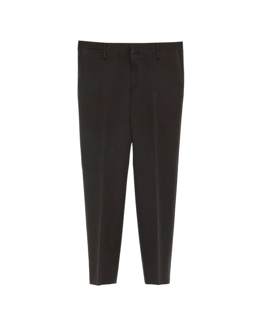 Corneliani Black Belt-Loop Pocket Trousers for men