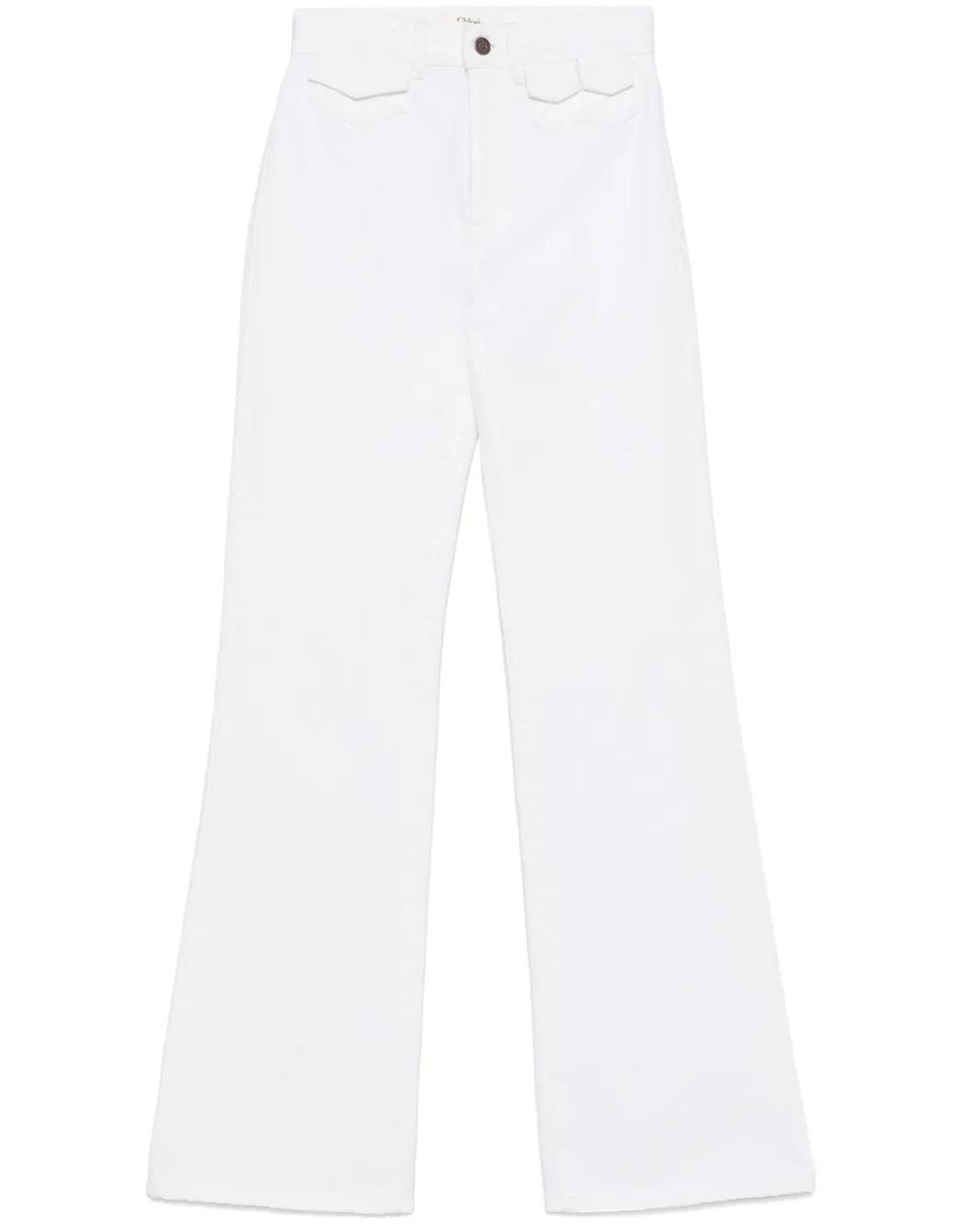 Chloé White Chloã High-Rise Flare Jeans