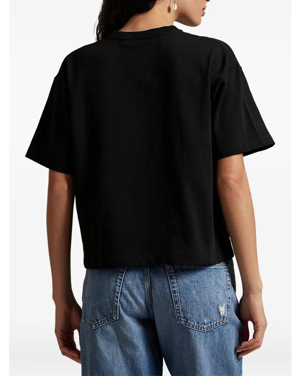 Polo Ralph Lauren Black Polo Pony-Embroidered T-Shirt