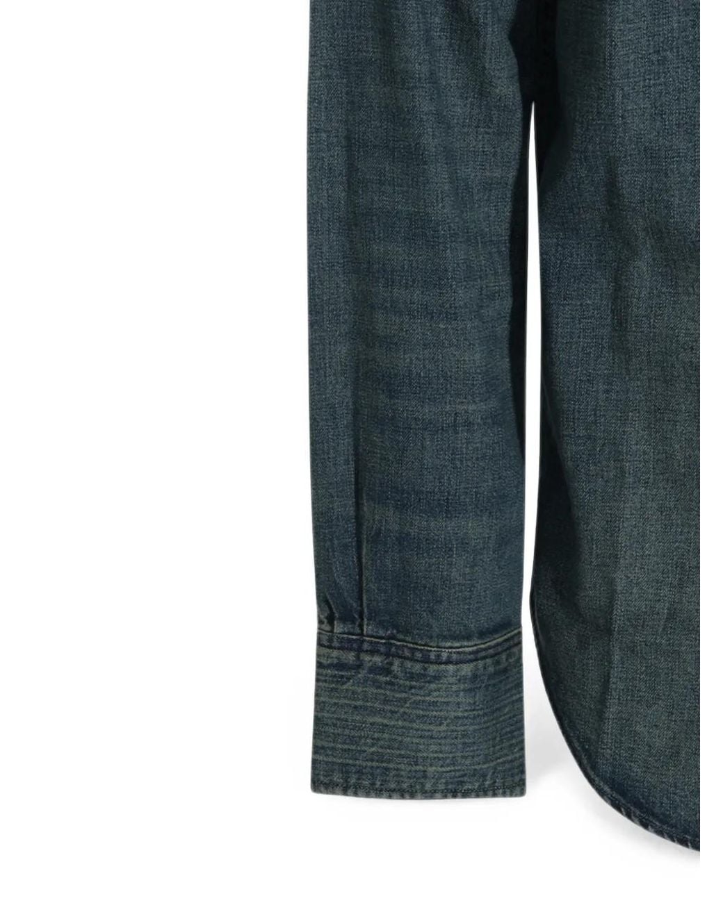 Polo Ralph Lauren Blue Western Denim Shirt for men