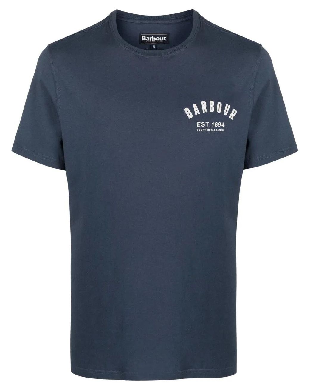 Barbour Blue Logo-Print Cotton T-Shirt for men