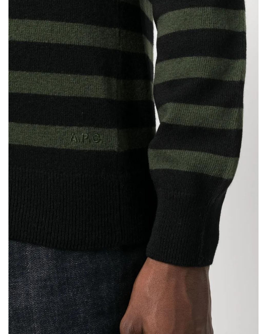 Jersey A Rayas A.P.C. de hombre de color Black
