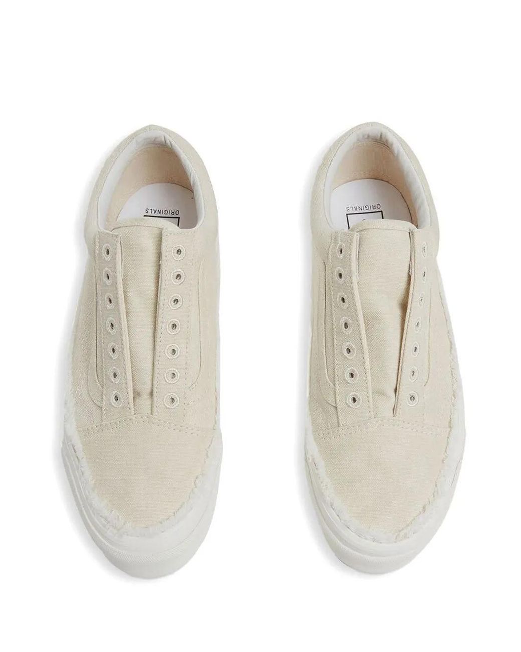 Vans White Old Skool Laceless Sneakers for men