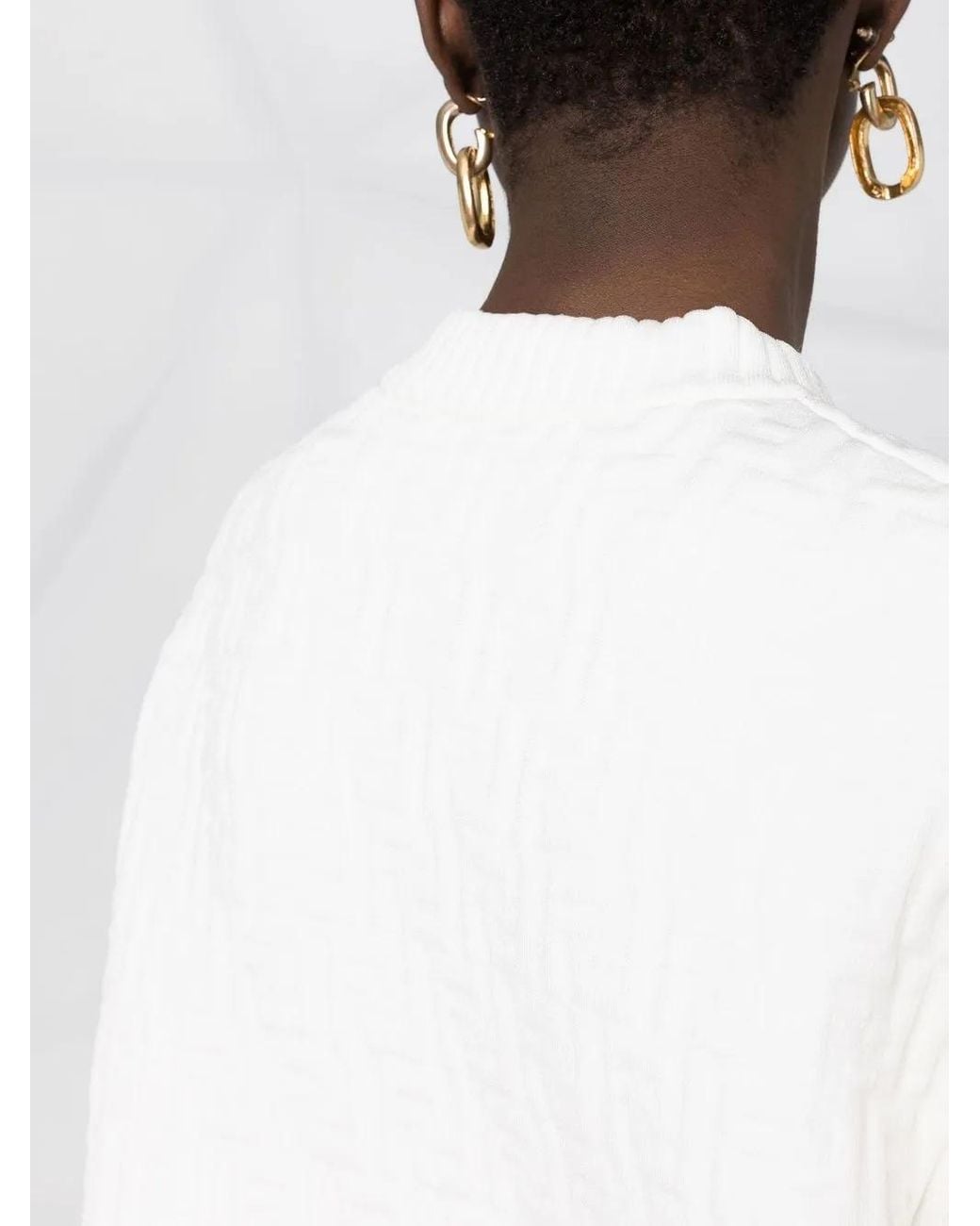 Fendi White Pullover Mit Muster
