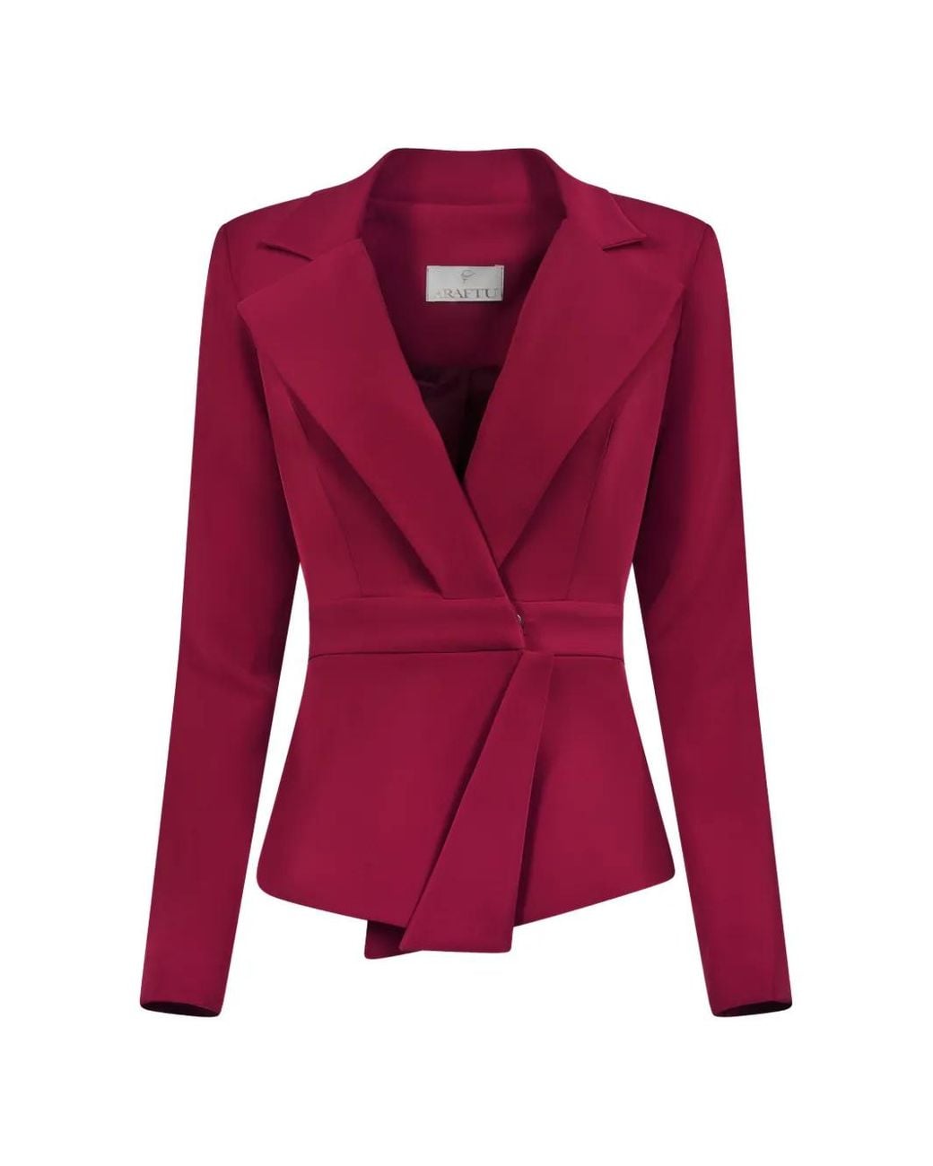 ARAFTU Purple Blazer À Col Cranté