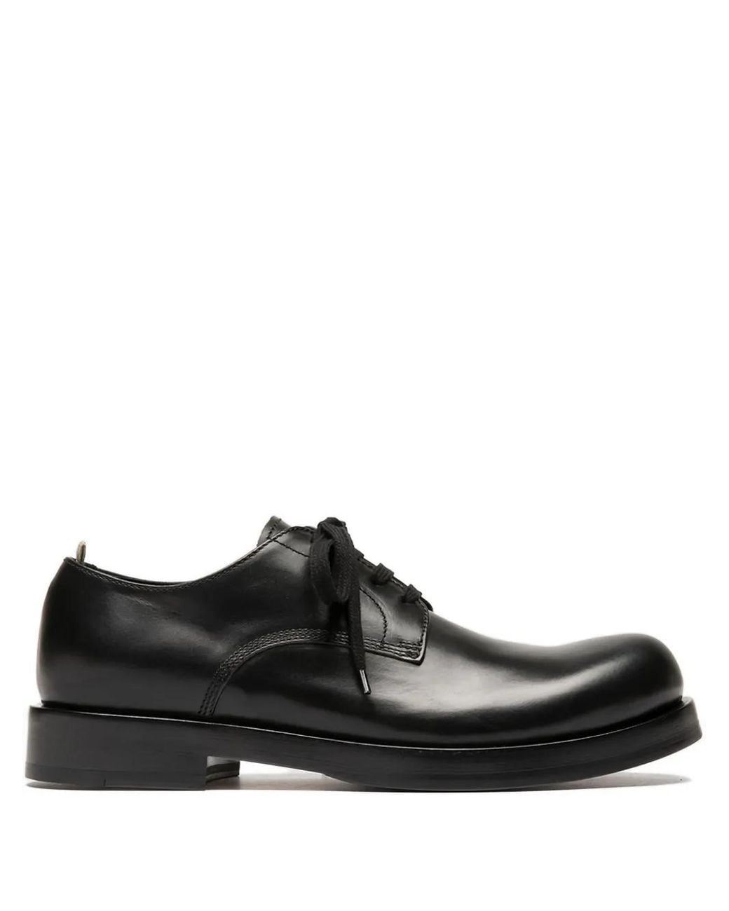Officine Creative Black Leather Lace-Up Shoes for men