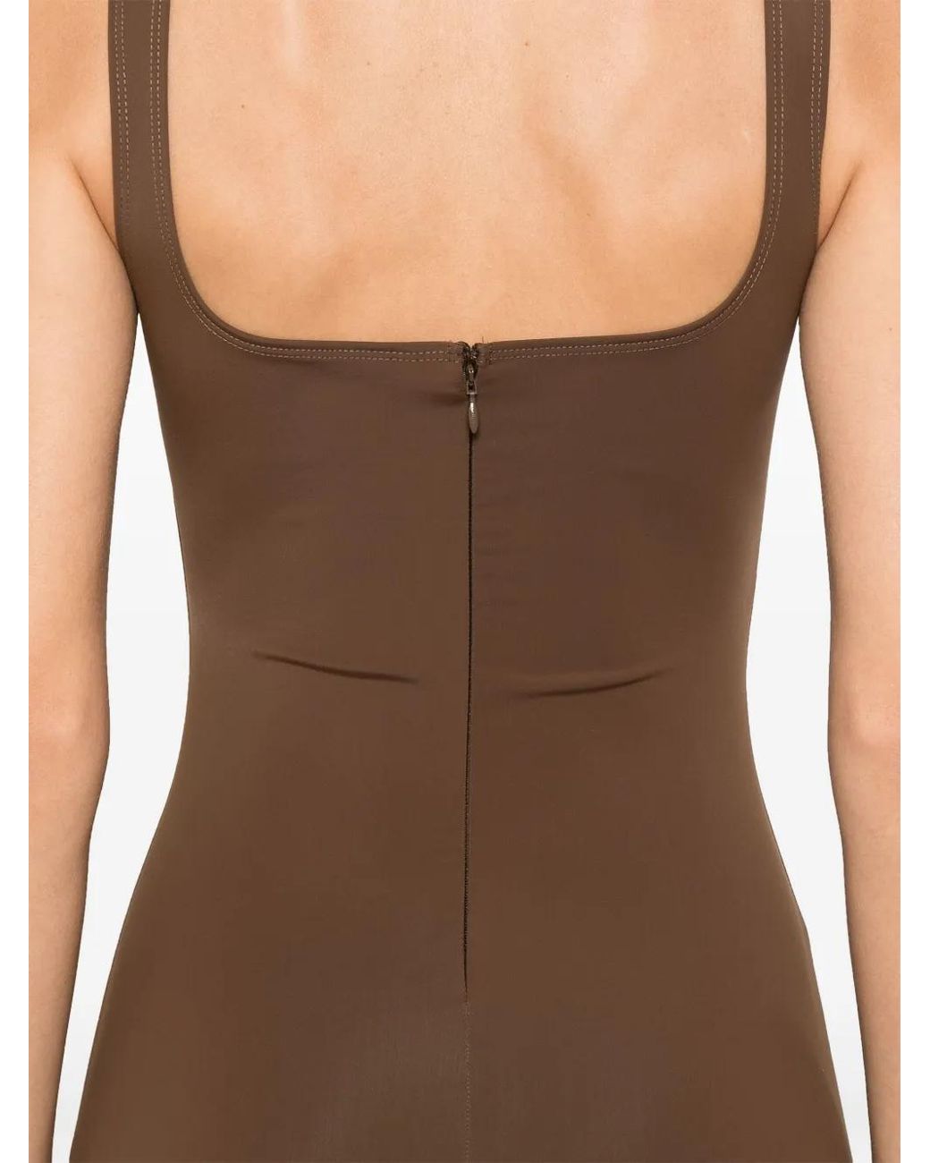 Entire studios Brown Square Neck Jumpsuit